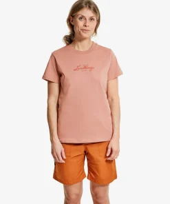 Outlet Lundhags Women's Järpen Logo T-shirt Stone Pink
