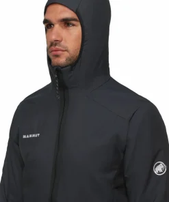 New Mammut Men's Rime Air In Hybrid Hooded Jacket Black