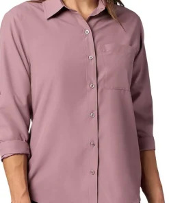 New Marmot Women's Airexchange Upf 40 Ls Shirt Light Mauve