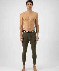 Mons Royale Men's Cascade Merino Flex 200 Legging Dark Olive