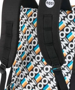 Online Moon Climbing Roll Top Back Pack Retro Stripe Black