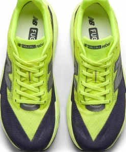 Outlet New Balance Men's FuelCell Rebel V5 Alkaline Green / Boysenberry / Dark Silver Metallic