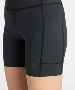 Sale New Balance Women's Sleek Storage Race Short 6 Black