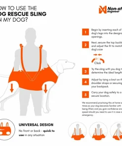 Best Non-stop Dogwear Dog Rescue Sling Orange