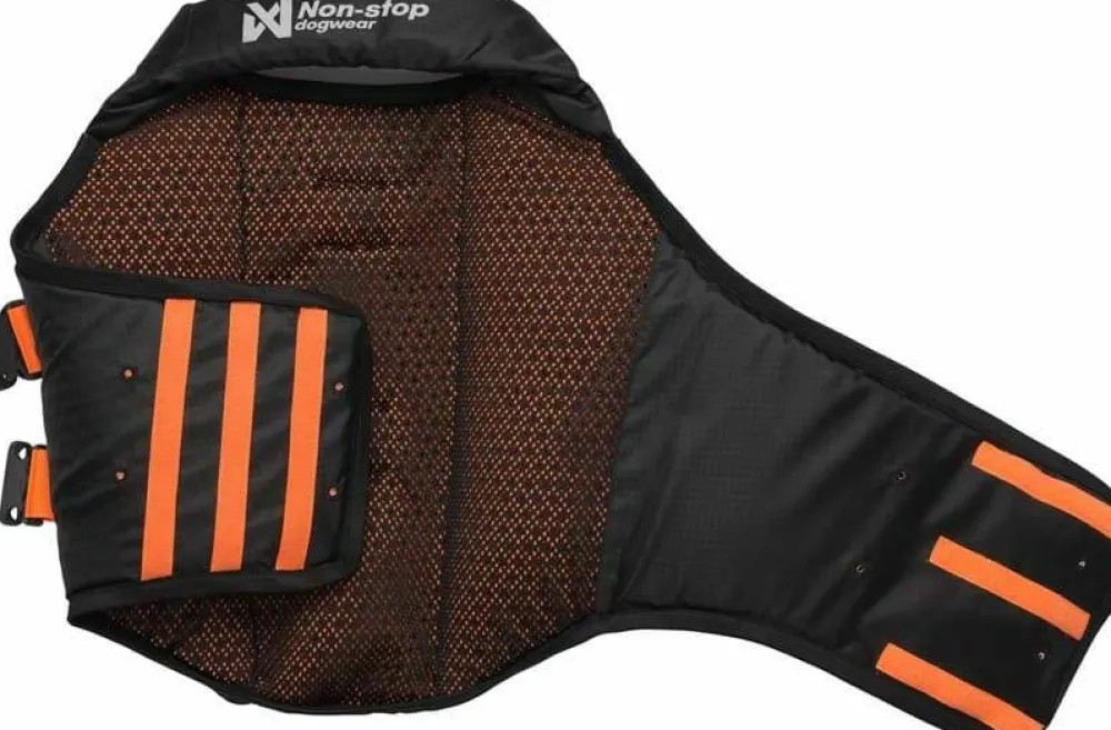Clearance Non-stop Dogwear Protector Life Jacket Size 5-7 Black/ orange