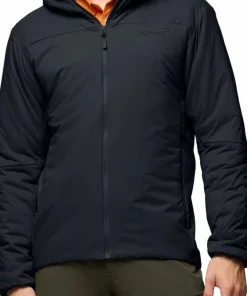 Sale Norrøna Men's Femund Thermo60 Zip Hood Caviar Black