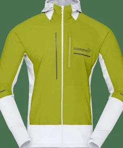 Hot Norrøna Men's Senja Alpha90 Zip Hood Golden Lime/Snow White