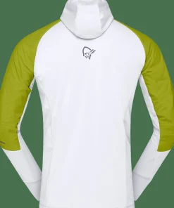 Hot Norrøna Men's Senja Alpha90 Zip Hood Golden Lime/Snow White