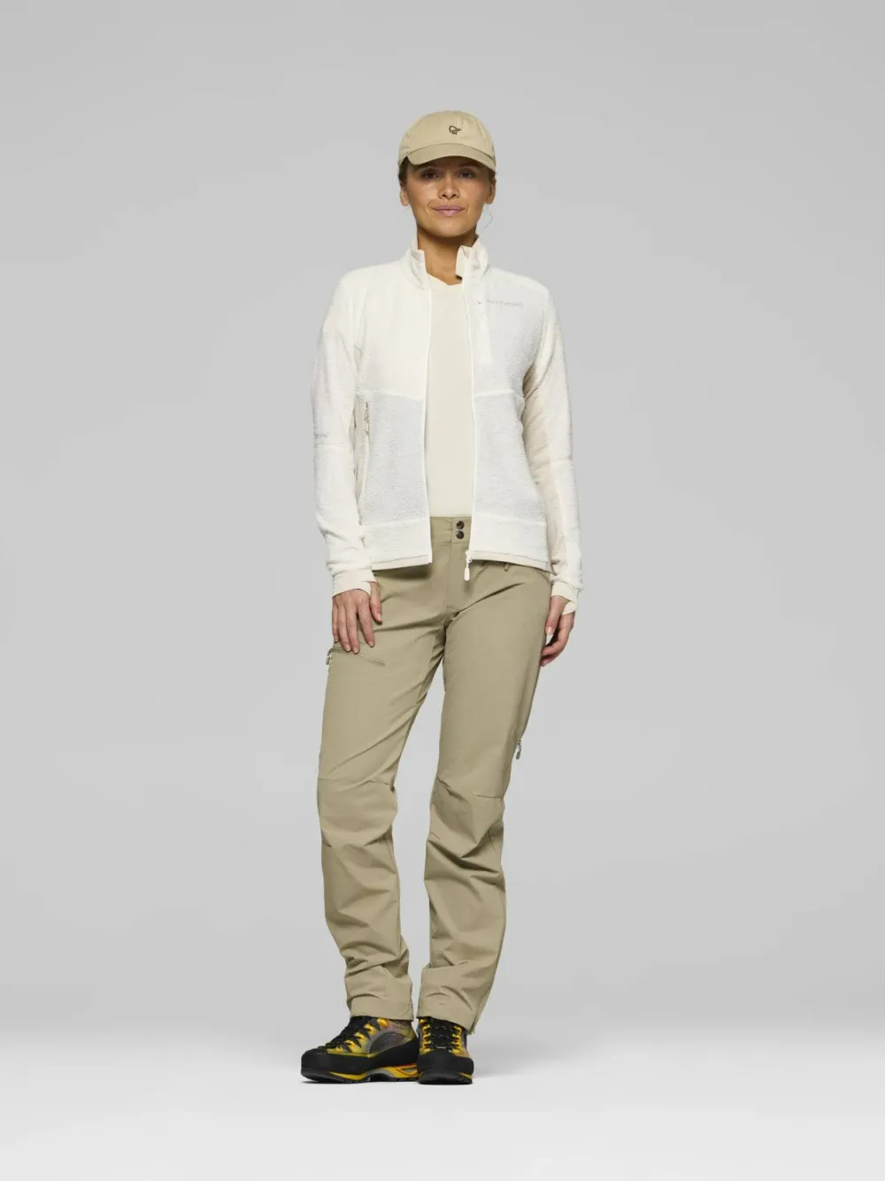 Hot Norrøna Women's Falketind Warm1 Active Jacket Snow White/Oatmeal