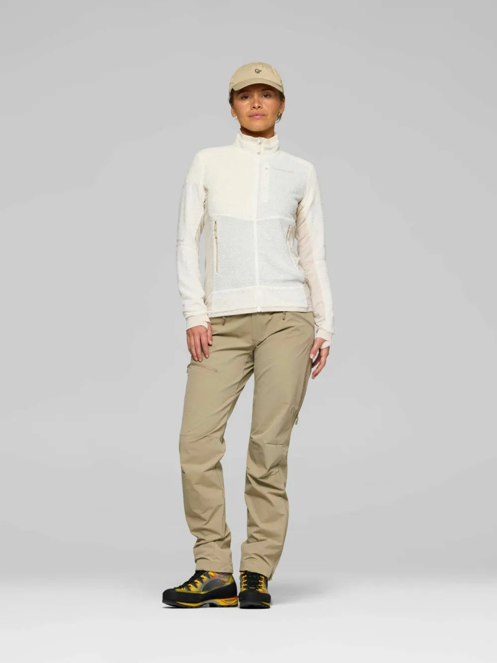 Hot Norrøna Women's Falketind Warm1 Active Jacket Snow White/Oatmeal