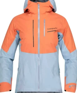 Sale Norrøna Women's Senja GORE-TEX Active Jacket Flamingo/Blue Fog