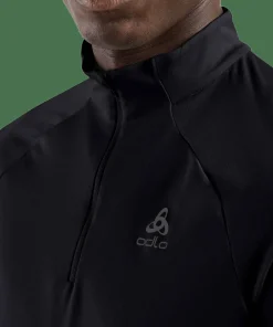 Sale Odlo Men's Mid Layer Essential 1/2 Zip Black - Black