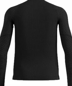 Discount Odlo Men's Seamless Performance Wool Base Layer Top Crew Neck Longsleeve Black
