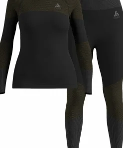 Clearance Odlo Women's Fundamentals Performance Warm Set Long Black