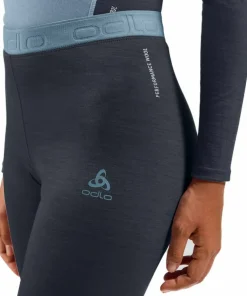 New Odlo Women's Performance Wool 150 Base Layer Bottom Provincial Blue - Dark Sapphire Melange