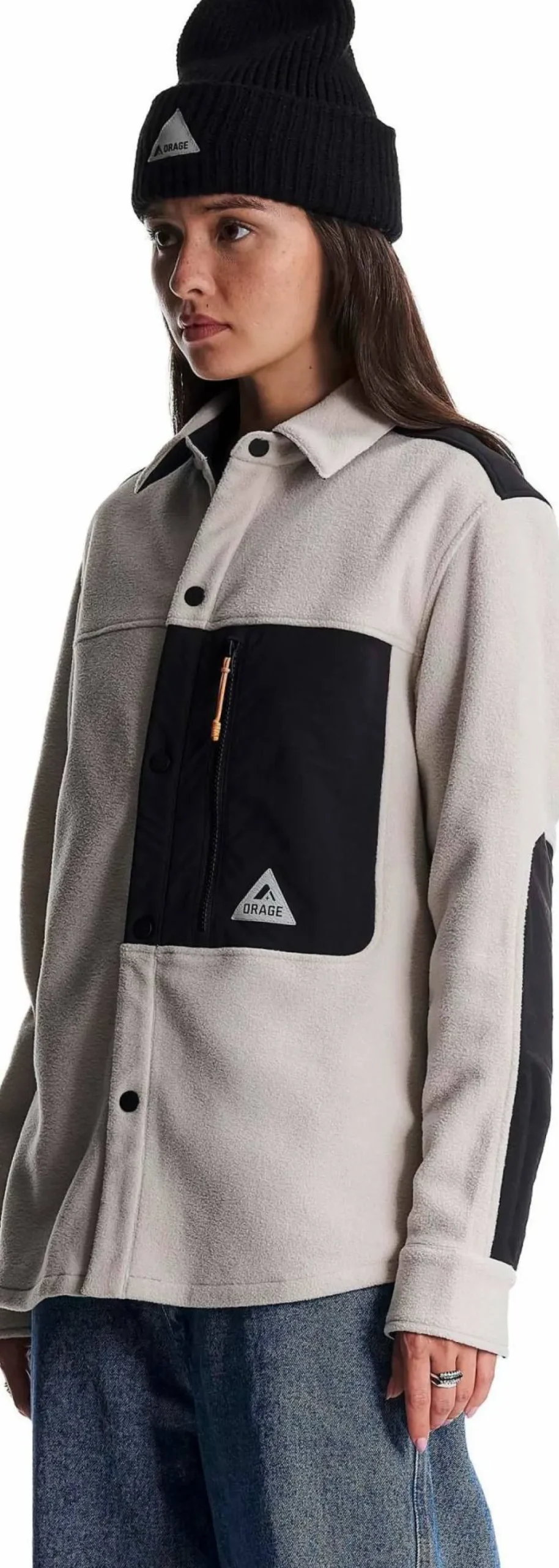 Hot Orage Unisex Hunter Fleece Shirt Dark Birch