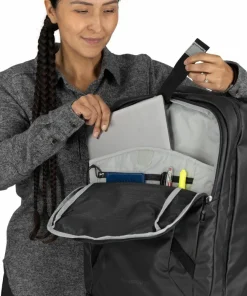 Online Osprey Transporter Wheeled Carry On Raven Black/Black