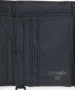 New Pacsafe Rfidsafe Trifold Wallet Black