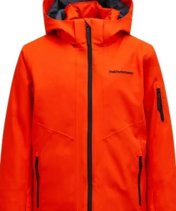 New Peak Performance Junior Maroon Insulated Jacket Solar Burst