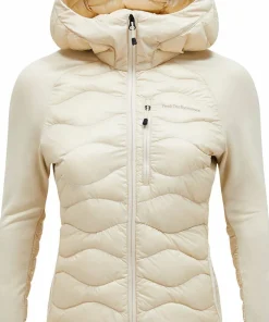 New Peak Performance Women's Helium Down Hybrid Hood Sand Fog