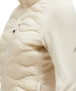 New Peak Performance Women's Helium Down Hybrid Hood Sand Fog