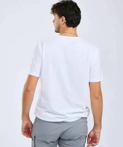 Sale Pinewood Men's Finnveden Recycled Outdoor T-Shirt White Melange Adventure