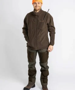 Outlet Pinewood Men's Furudal Reversible Camou Fleece Jacket Hunting Brown/Strata
