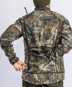 Outlet Pinewood Men's Furudal Reversible Camou Fleece Jacket Hunting Brown/Strata