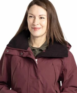 New Pinewood Women's Rain Parka Earth Plum