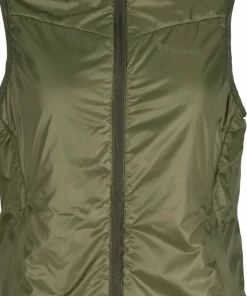 Clearance Pinewood Women's Wool Insulated Midlayer Vest Moss Green