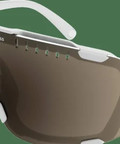Online POC Devour Mid Bike Sunglasses Hydrogen White/Clarity Trail /Partly Sunny Silver