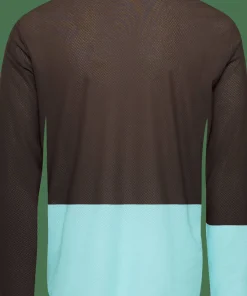 Clearance POC Men's Motion Air Long Sleeve MTB Jersey Bronzite Brown/Lazurite Blue