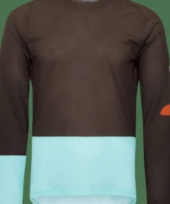 Clearance POC Men's Motion Air Long Sleeve MTB Jersey Bronzite Brown/Lazurite Blue