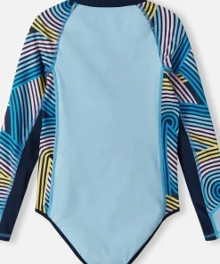 Sale Reima Kids' Aalloilla Swimsuit Frozen Blue