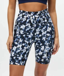 New Röhnisch Women's Flattering Printed Bike Tights Indigo Bloom