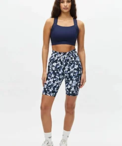 New Röhnisch Women's Flattering Printed Bike Tights Indigo Bloom