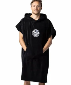 Rip Curl Men's Logo Hooded Towel Black