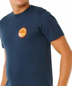 Rip Curl Men's Pacific Rinse Stacked Tee Dark Navy