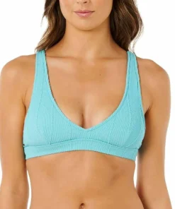 Discount Rip Curl Women's Vibe Surf Multi Fit V Neck Bikini Top Sea Blue