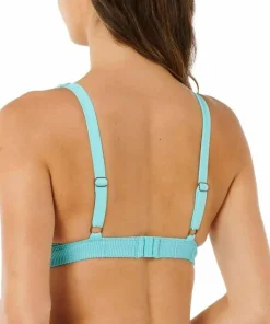Discount Rip Curl Women's Vibe Surf Multi Fit V Neck Bikini Top Sea Blue