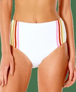 Discount Rip Curl Women's Wave Shapers High Waist Cheeky White
