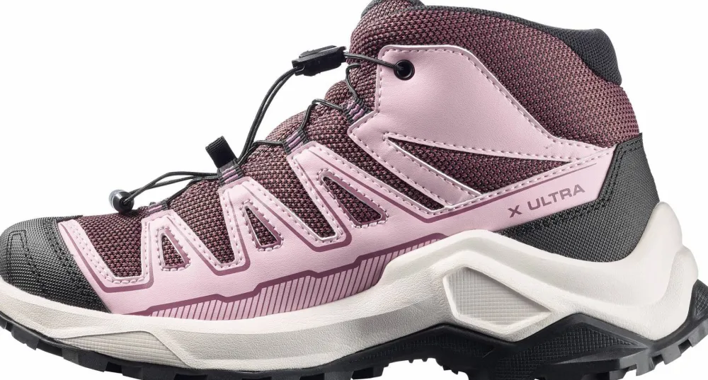 Discount Salomon Junior's X Ultra Mid GORE-TEX Huckleberry/Dawn Pink/Concord Grape