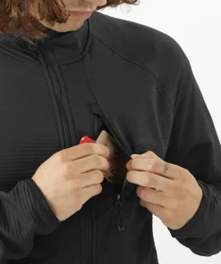 Sale Salomon Men's Essential Lightwarm Hoodie Deep Black Deep Black/