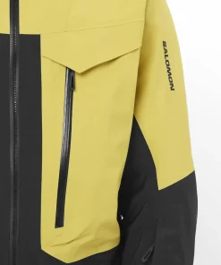Best Salomon Men's Moon Patrol GORE-TEX Evo Jacket Cress Green / Deep Black