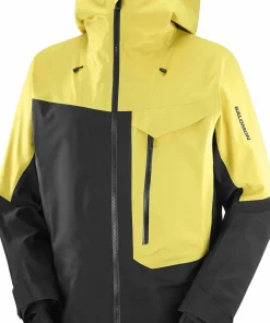 Best Salomon Men's Moon Patrol GORE-TEX Evo Jacket Cress Green / Deep Black