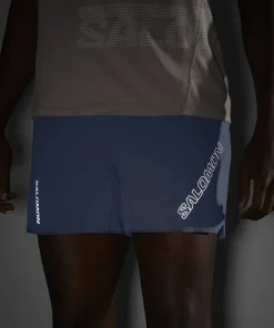 Online Salomon Men's Sense Aero 5'' Shorts Blue Granite Blue Granite/