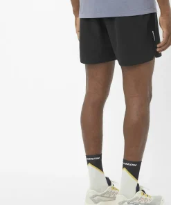 Discount Salomon Men's Shkout Easy Shorts 5” Deep Black Deep Black/