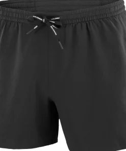 Discount Salomon Men's Shkout Easy Shorts 5” Deep Black Deep Black/