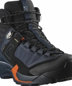 New Salomon Men's X Ultra Alpine Mid GORE-TEX Blue Nights/Black/Red Orange Blue Nights / Black / Red Orange