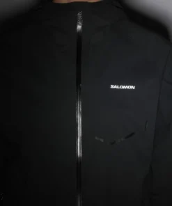 New Salomon Women's Bonatti Waterproof Jackets Deep Black Deep Black/